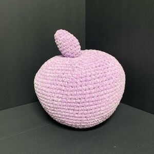 Purple Crochet Apple Plush